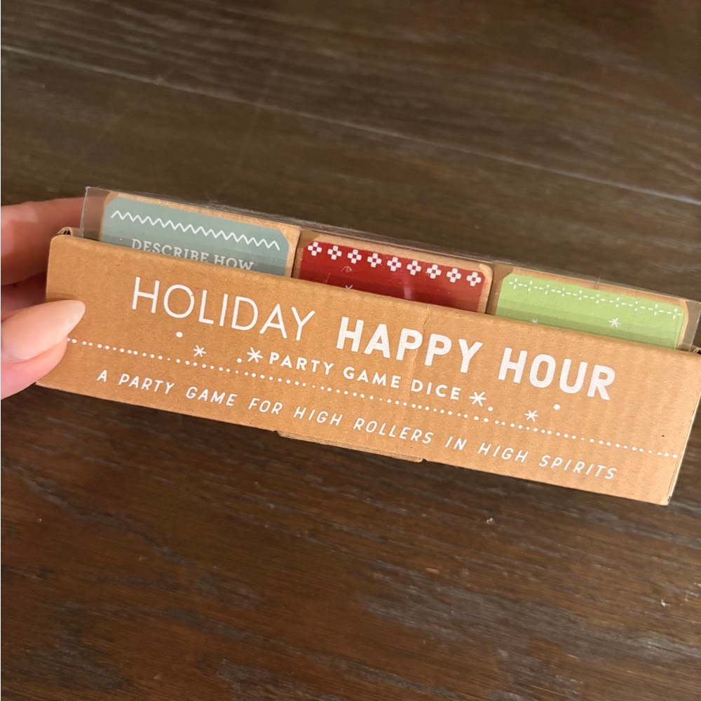 Holiday Happy Hour Party Game Dice Set - Red, Green, Gray - Picture 3 of 7